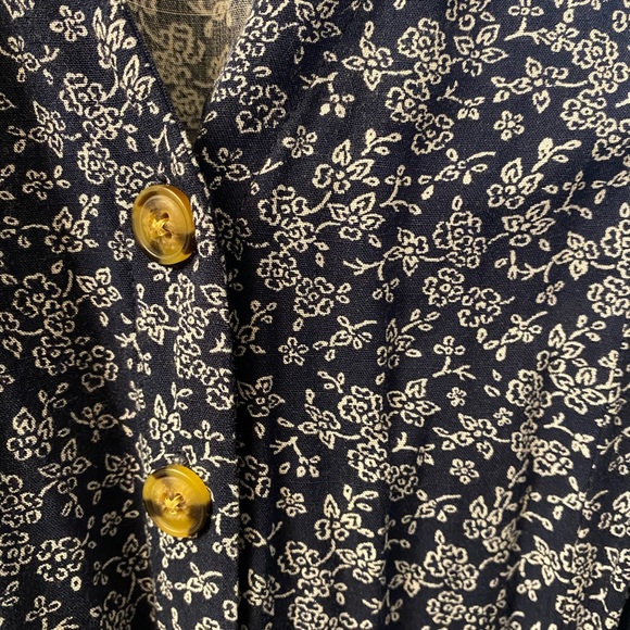 Navy Floral Jumpsuit - Picture 3 of 5